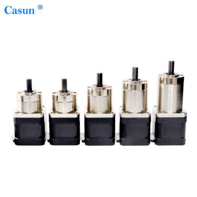 Casun 42mm hybrid stepper gearbox motor nema 17 23 11 High Torque stepper motor with planetary gear reducer