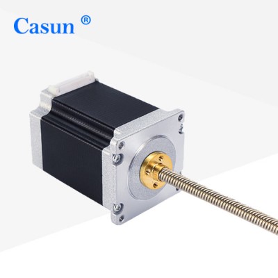 Casun nema 23 stepper motor stepping motor high torque with certification electrical linear motor linear actuator 300mm 57BYGH