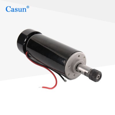 Casun 500W collet 52mm diameter 12v dc spindle motor CNC Carving Milling Air cold Spindle Motor For PCB Milling