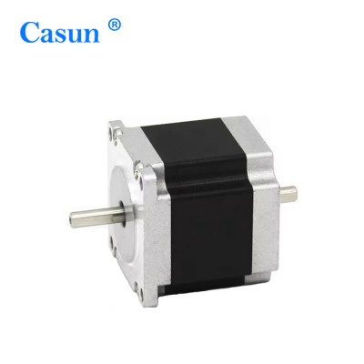 CE ISO RoHS Approved Smooth Running 1.8 Degree 2 Phase Double Shaft NEMA 23 Stepper Motor for CNC Machine (57SHD0439-21BS)